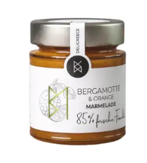 Bergamotte Marmelade 85% aus Griechenland 180g im Glas
