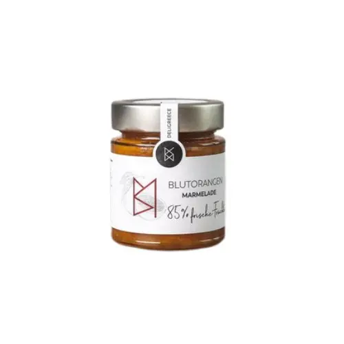Blutorangen Marmelade 85% 40g aus Griechenland im Glas