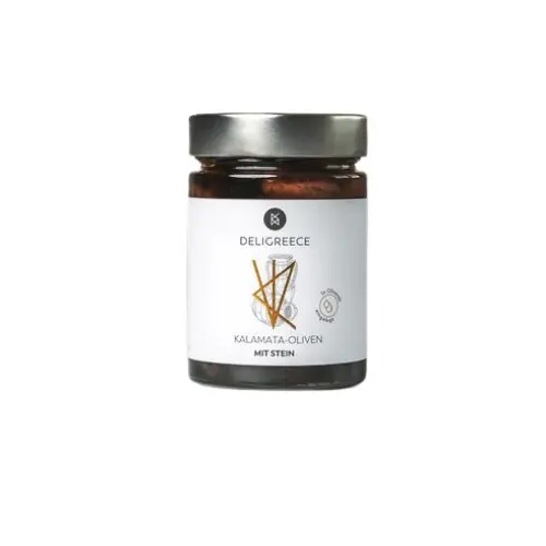 Oliven mit Stein 320g aus Griechenland im Glas