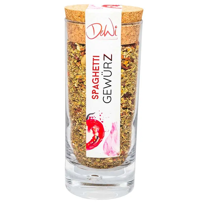Spaghetti Gewürz im großen Korkglas 70g