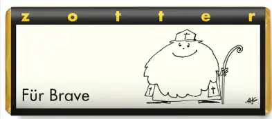 Für Brave Nikolaus - handgeschöpfte Schokolade