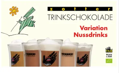 Trinkschokoladen Nussvariation Nussdrinks - Zotter