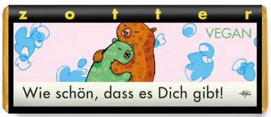 Wie schön, dass es dich gibt - handgeschöpfte Schokolade