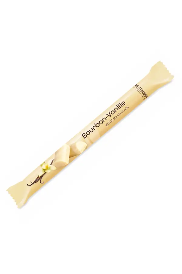 Schokostick Bourbon Vanille Edelvollmilchschokolade weiß 40g