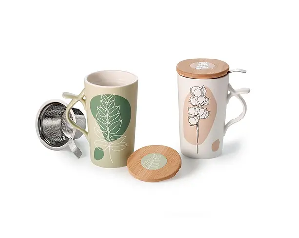 Jumbo Kräuterteetasse Medea mit Bambusdeckel 0,4l