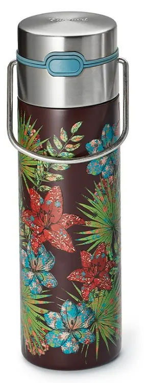 Trinkflasche Rustic Flower doppelwandige Edelstahlflasche 0,5l 