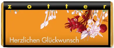 Herzlichen Glückwunsch - handgeschöpfte Schokolade
