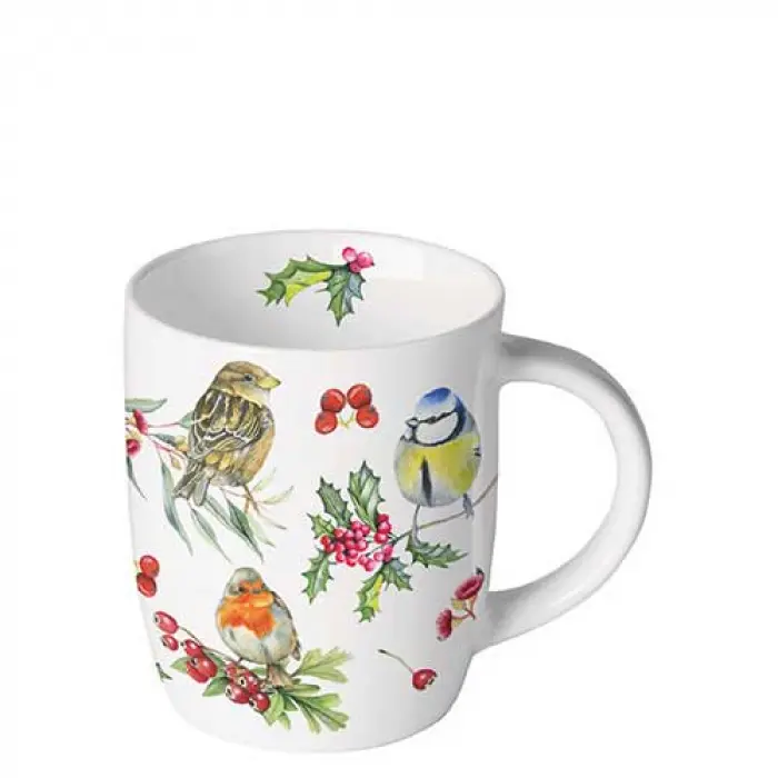 Becher Winter Vogel 0,2l