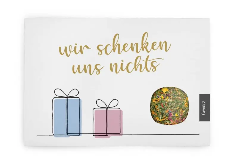 Wir schenken uns nichts -Grußkarte 