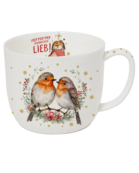 Jumbobecher Rotkehlchen 700ml