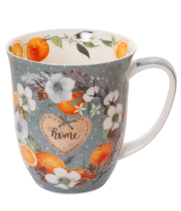 Becher Orangen-Blütenkranz 400ml