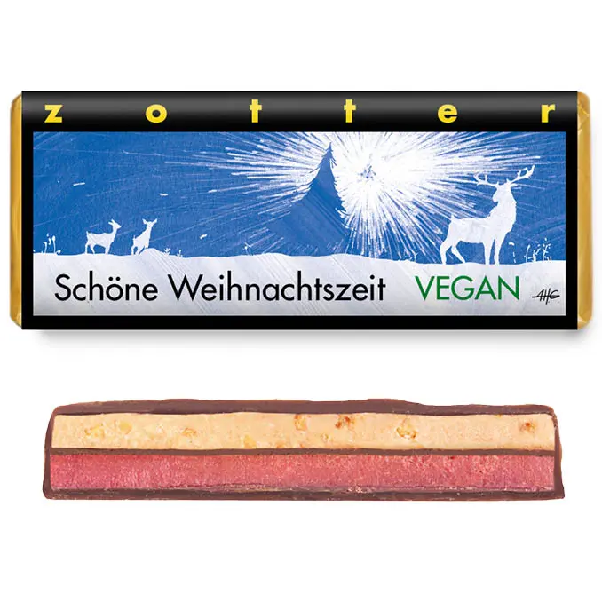 Schöne Weihnachtszeit - handgeschöpfte Schokolade