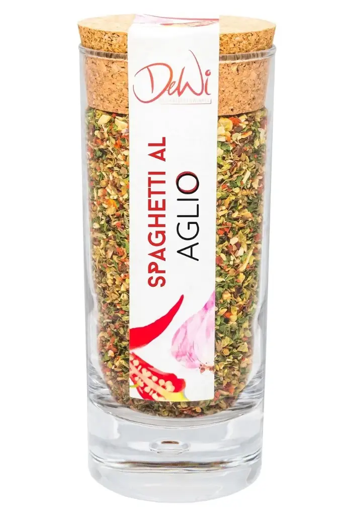 Spaghetti Gewürz All Aglio im großen Korkglas 70g 