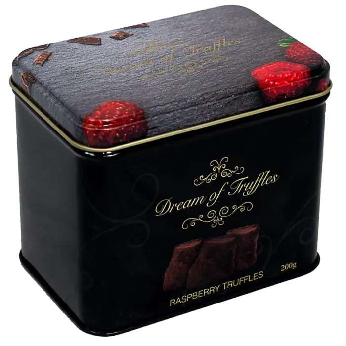 Himbeer Truffles in der eleganten Dose
