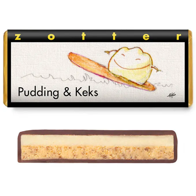 Pudding & Keks - handgeschöpfte Schokolade