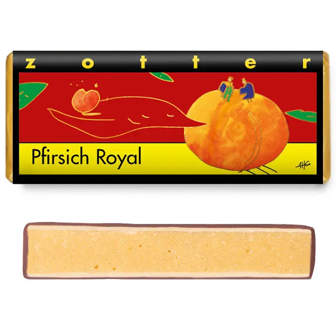 Pfirsich Royal - handgeschöpfte Schokolade