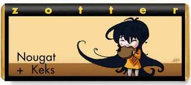 [K02902] Nougat + Keks - handgeschöpfte Schokolade