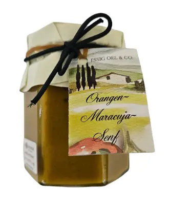 [FK00007] Orangen Maracuja Senf - Glas 160ml