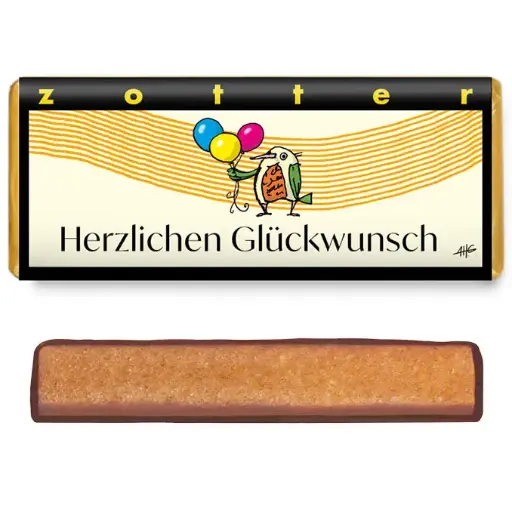 [K23023] Herzlichen Glückwunsch - handgeschöpfte Schokolade