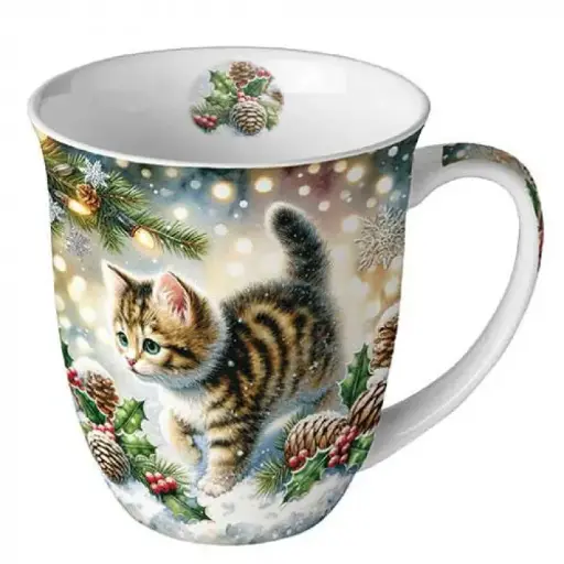 [BT01504] Becher Katze im Schnee 0,4l