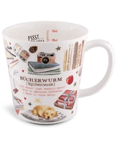 [BT01523] Becher Bücherwurm 500ml