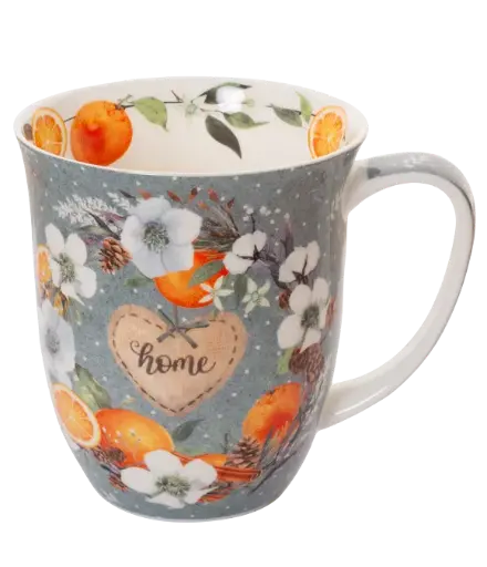 [BT01557] Becher Orangen-Blütenkranz 400ml