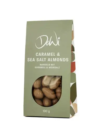 [K00096] Mandeln mit Karamell & Meersalz 100g im Geschenkkarton