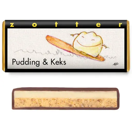 [K00057] Pudding & Keks - handgeschöpfte Schokolade
